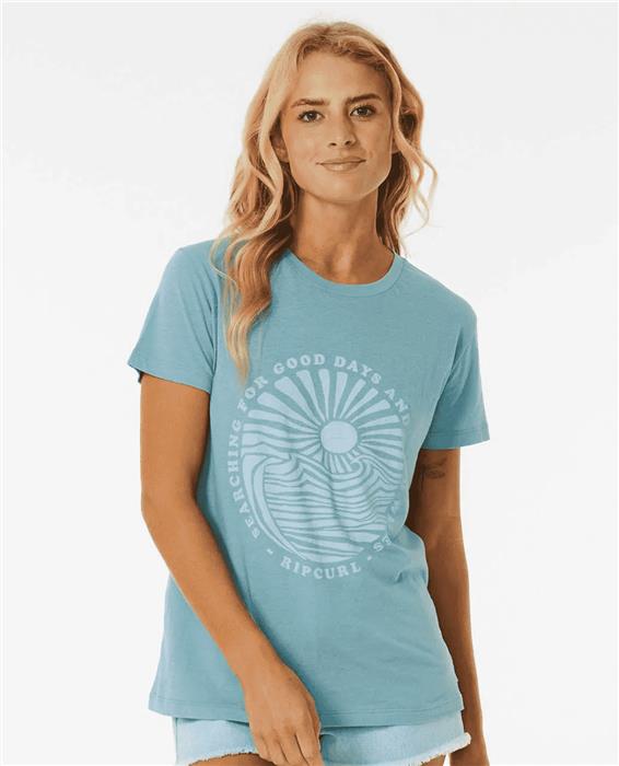 teeshirt-femme-ripcurl-good-waves-standard-tee-dusty-blue-2xs