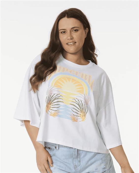 teeshirt-femme-ripcurl-glow-heritage-crop-tee-white