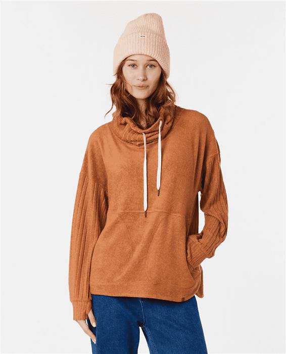 Sweat femme RIPCURL Cosy Roll Neck Ii Light Brown HOTMER