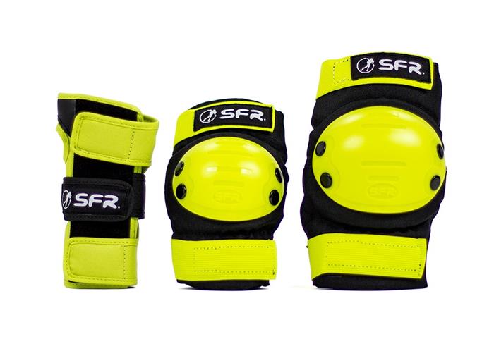 set-de-protection-sfr-roller-youth-ramp-triple-pad-set-black-lime