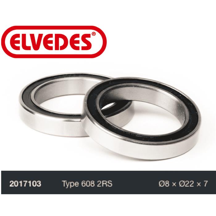 elvedes-roulement-type-608-2rs-diametre-8-x-diametre-22-x-7