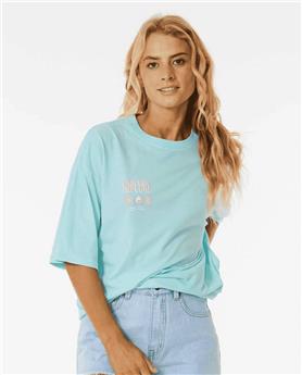 Teeshirt femme RIPCURL Cosmic Dreams Heritage Tee Light Blue