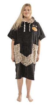 V Poncho ALL IN Beach Crew Leopard Black