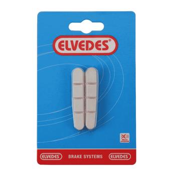 ELVEDES Paire de patins de remplacement route 55mm White Compound Shimano